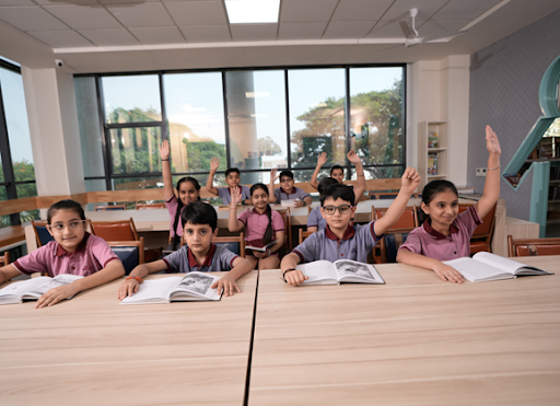 Students at MRIS, Sector 21C, Faridabad actively participating in the Quick Calculations Programme, developing speed and accuracy in problem-solving.